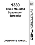GEHL 1330 TRUCK MOUNTED SCAVENGER SPREADER OPERATOR MANUAL 907533- PDF
