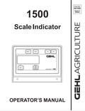 GEHL 1500 SCALE INDICATOR OPERATOR MANUAL 907559- PDF