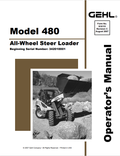 GEHL 480 ALL WHEEL STEER LOADER OPERATOR MANUAL 918115 - PDF