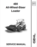 GEHL 480 ALL WHEEL STEER LOADER SERVICE MANUAL 918117 - PDF