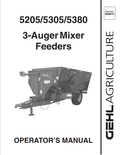GEHL 5205, 5305, 5380 3-AUGER MIXER FEEDER OPERATOR MANUAL 909915- PDF