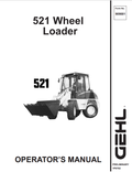 GEHL 521 WHEEL LOADER OPERATOR MANUAL 909881 - PDF