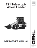 GEHL 721 TELESCOPIC WHEEL LOADER OPERATOR MANUAL 909887 - PDF