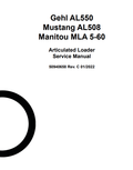 GEHL AL550, MUSTANG AL508, MANITOU MLA 5-60 ARTICULATED LOADER SERVICE MANUAL 50940658 - PDF