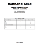 GEHL CARRARO AXLE 26.25, 26.28 MAINTENANCE AND REPAIR MANUAL 908483 - PDF