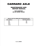 GEHL CARRARO AXLE 26.48 MAINTENANCE AND REPAIR MANUAL 908496 - PDF