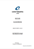 GEHL COMER INDUSTRIES SERIES 040 RIGID DRIVE AXLE REPAIR MANUAL 918356 - PDF