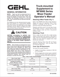 GEHL MF8000 SERIES MIXER FEEDER OPERATOR MANUAL 907122- PDF