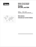 GEHL PARKER SP, SPK, SSK BULLETIN HY14-2715-M1/US MONOBLOCK DIRECTIONAL CONTROL VALVES SERVICE AND PARTS BULLETIN MANUAL 915118 - PDF