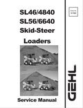 GEHL SL46/4840, SL56/6640 SKID STEER LOADER SERVICE MANUAL 917002 - PDF