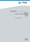 GEHL SPICER T12000 3, 4, & 6-SPEED INTERMEDIATE DROP, VDT12000, VDT 17 TRANSMISSION SERVICE MANUAL 907397 - PDF
