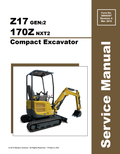 GEHL Z17 GEN:2, 170Z NXT2 COMPACT EXCAVATOR SERVICE MANUAL 50940307 - PDF