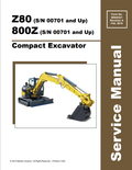 GEHL Z80, 800Z COMPACT EXCAVATOR SERVICE MANUAL 50940321 - PDF