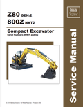 GEHL Z80 GEN:2, 800Z NXT2 COMPACT EXCAVATOR SERVICE MANUAL 50940326 - PDF