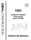 GHEL 1083 DYNALIT SERIES RELECOPING BOOM FORKLIFT OPERATOR MANUAL 907337 - PDF
