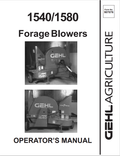 GHEL 1540, 1580 FORAGE BLOWER OPERATOR MANUAL 907076- PDF