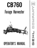 GHEL CB760 FORAGE HARVESTER OPERATOR MANUAL 903469 - PDF