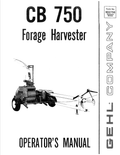 GHEL CB 750 FORAGE HARVESTER OPERATOR MANUAL 902758 - PDF