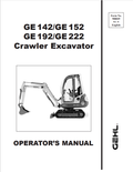 GHEL GE 142, GE 152, GE 192, GE 222 CRAWLER EXCAVATOR OPERATOR MANUAL 908049 - PDF