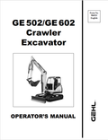 GHEL GE 502, GE 602 CRAWLER EXCAVATOR OPERATOR MANUAL 906931 - PDF