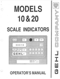 GHEL MODEL 10 and 20 SCALE INDICATOR OPERATOR MANUAL 904599 - PDF