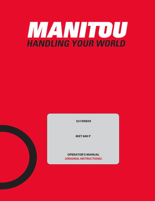 GHEL MXT 840 P OPERATOR MANUAL 53109859 - PDF