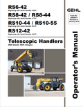GHEL RS6-42, RS8-42, RS8-44, RS10-44, RS10-55, RS12-42 TELESCOPIC HANDLER OPERATOR MANUAL 50960011 - PDF