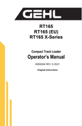 GHEL RT165, RT165 (EU), RT165 X-SERIES COMPACT TRACK LOADER OPERATOR MANUAL 50950264 - PDF
