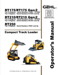 GHEL RT175, RT175 GEN:2, RT210, RT210 GEN:2, RT250 TIER 4I, 4 ENGINE COMPACT TRACK LOADER OPERATOR MANUAL 50940360 - PDF