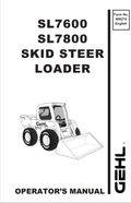GHEL SL7600, SL7800 SKID-STEER LOADER OPERATOR MANUAL 908274 - PDF