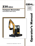 GHEL Z35 GEN : 2 COMPACT EXCAVATOR OPERATOR MANUAL 50940259 - PDF