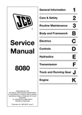 JCB 8080 Service Manual 9803/9330 PDF