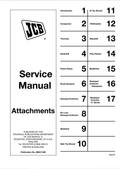 JCB Attachments Service Manual 9803/1400 PDF