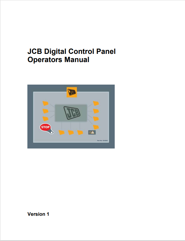 JCB Digital Control Panel Operator Manual 120-0003 PDF