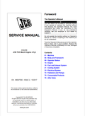 JCB Engine T2/3 Mech Engine 4 Cyl Service Manual 9806/7050 PDF