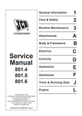 JCB Hydrapower 801.4, 801.5, 801.6 Service Manual 9803/3130 PDF