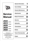 JCB JS200, JS210, JS220, JS240, JS260 Service Manual 9803/6400 PDF