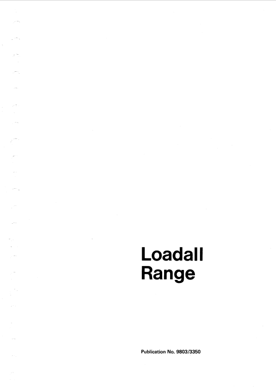 JCB Loadall Range 520, 525, 530, 540 Service Manual 9803/3350 PDF