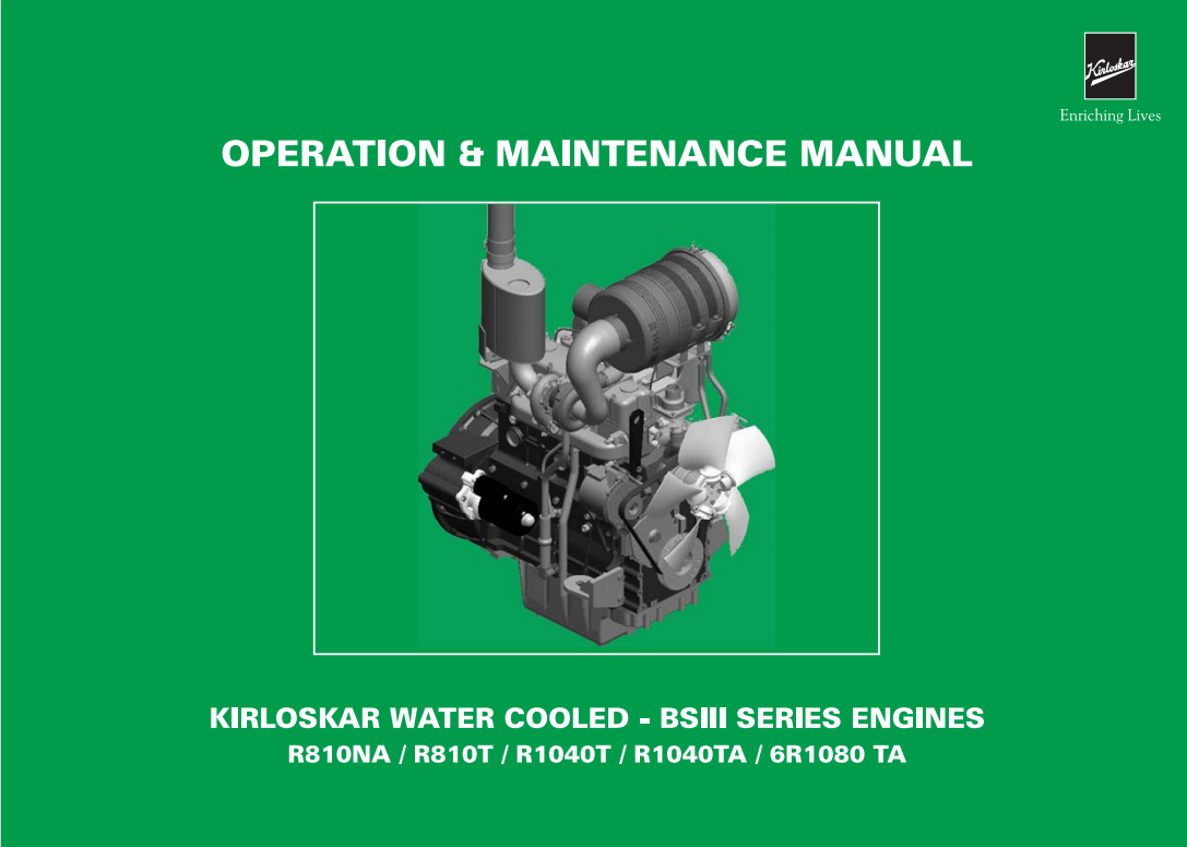 JCB R810NAR810TR1040TR1040TA6R1080 TA Operation & Maintenance Manual PDF
