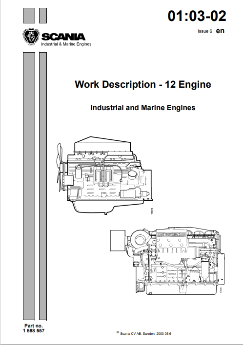 JCB , Scania Work Description 12 Engine Service Manual 1 588 557 PDF