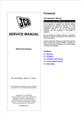 JCB Wheel End Dropbox Service Manual 9813/2600 PDF