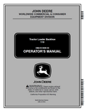 John Deere 110 Tractor Loader Backhoe Operator Manual OMLVU13606 PDF