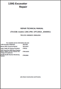 John Deere 130G Excavator Repair Technical Manual TM12351 PDF