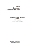 John Deere 135D Excavator Operation and Test Technical Manual TM10742 PDF