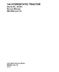 John Deere 140 Hydrostatic Tractor Service Manual SM2093 PDF