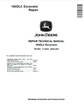 John Deere 160DLC Excavator Repair Technical Manual TM10091 PDF