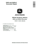 John Deere 200D and 200DLC Excavator Repair Technical Manual TM10079 PDF
