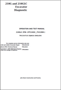 John Deere 210G and 210GLC Excavator Operation and Test Manual TM13347X19 PDF 