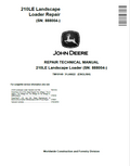 John Deere 210LE Landscape Loader Repair Technical Manual TM10149 PDF