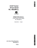 John Deere 2140 Tractor Operator Manual OML40936 PDF 